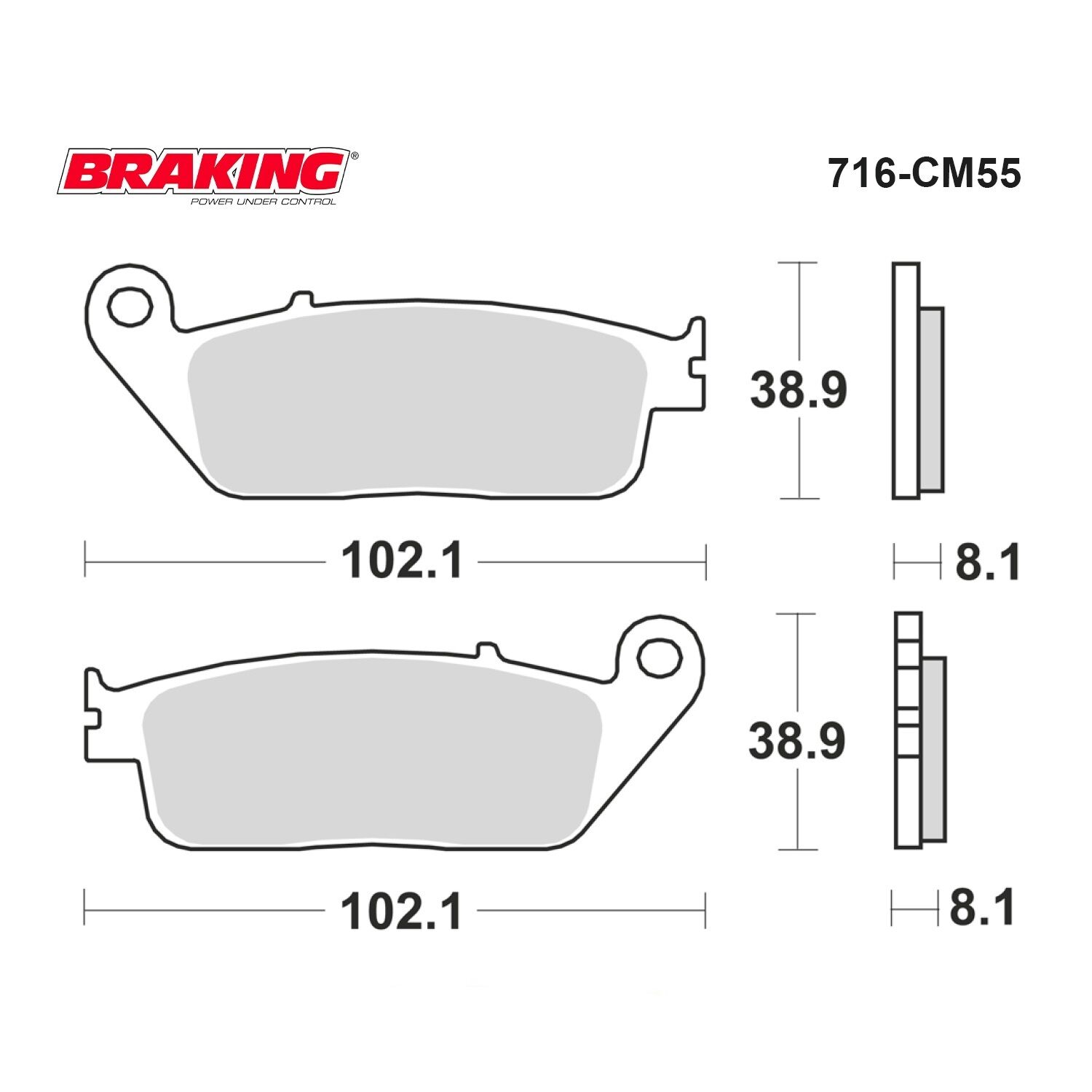 CBR 250 R    CBF 600     CBR 600 F    KAWASAKI J 300     NINJA EX 650 KRT    VERSYS 650 ABS    X CITING  250     GRAND DINK 300   X CITING 500 R   PEUGEOT DJANGO 125   SATELIS 400   DL VSTROM 250   BRAKING 716CM55 SİNTERLİ (ÖN) FREN BALATASI