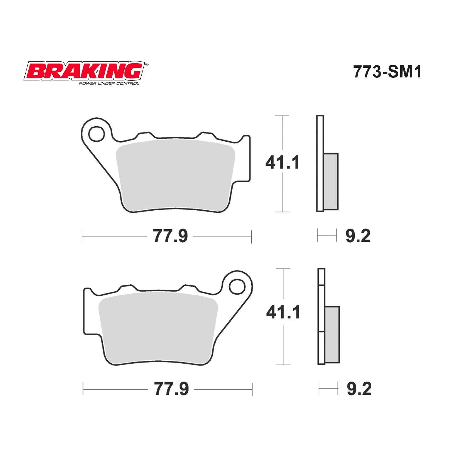 F750 GS DOMINAR 400    250/400 NK  650MT   BRAKING 773SM1 YARI METALİK (ARKA) FREN BALATASI