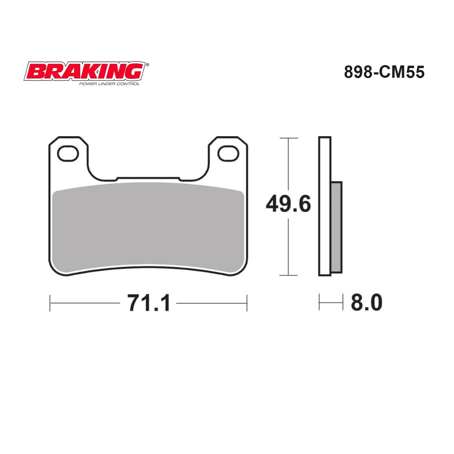 V-STROM XT ABS 1000     HAYABUSA 1300   GSXR 600    GSXR 750  NINJA H2 SX/SE     VERSYS 1000    Z 1000/SX    ZX-10R     Z 900 RS     VSTROM XT 1000     GSXR 1000           BRAKING 898CM55 SİNTERLİ (ÖN) FREN BALATASI