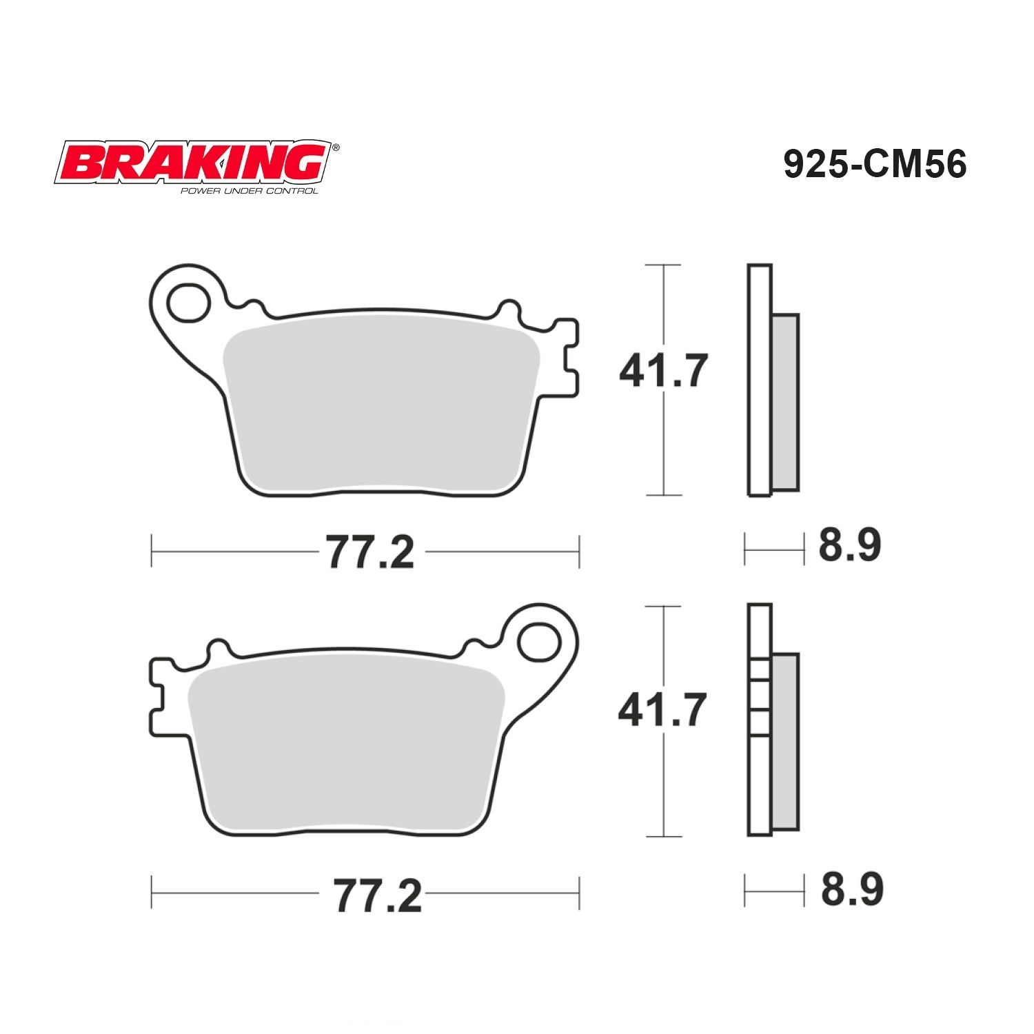 CBR 600 F    CBR 600  RR  CBR 1000 RR/SP        ZX 10 R/RR  NINJA     ZX 6R NINJA    GSX-R 1000/R    GSX 600    GSX-R 750    YAMAHA R 1/M   YAMAHA R6    BRAKING 925CM56 SİNTERLİ (ARKA) FREN BALATASI
