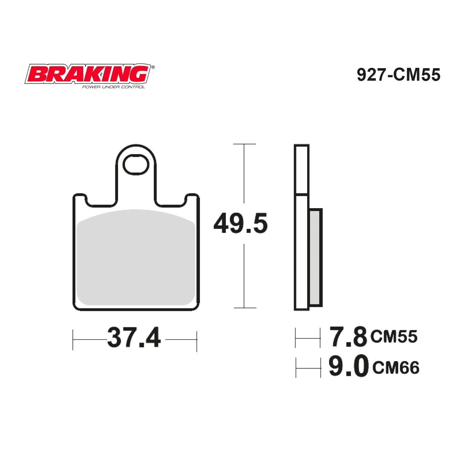 ZX-14 R    ZX-6R  KAWASAKI Z 1000    GTR 1400      BRAKING 927CM55 SİNTERLİ (ÖN) FREN BALATASI