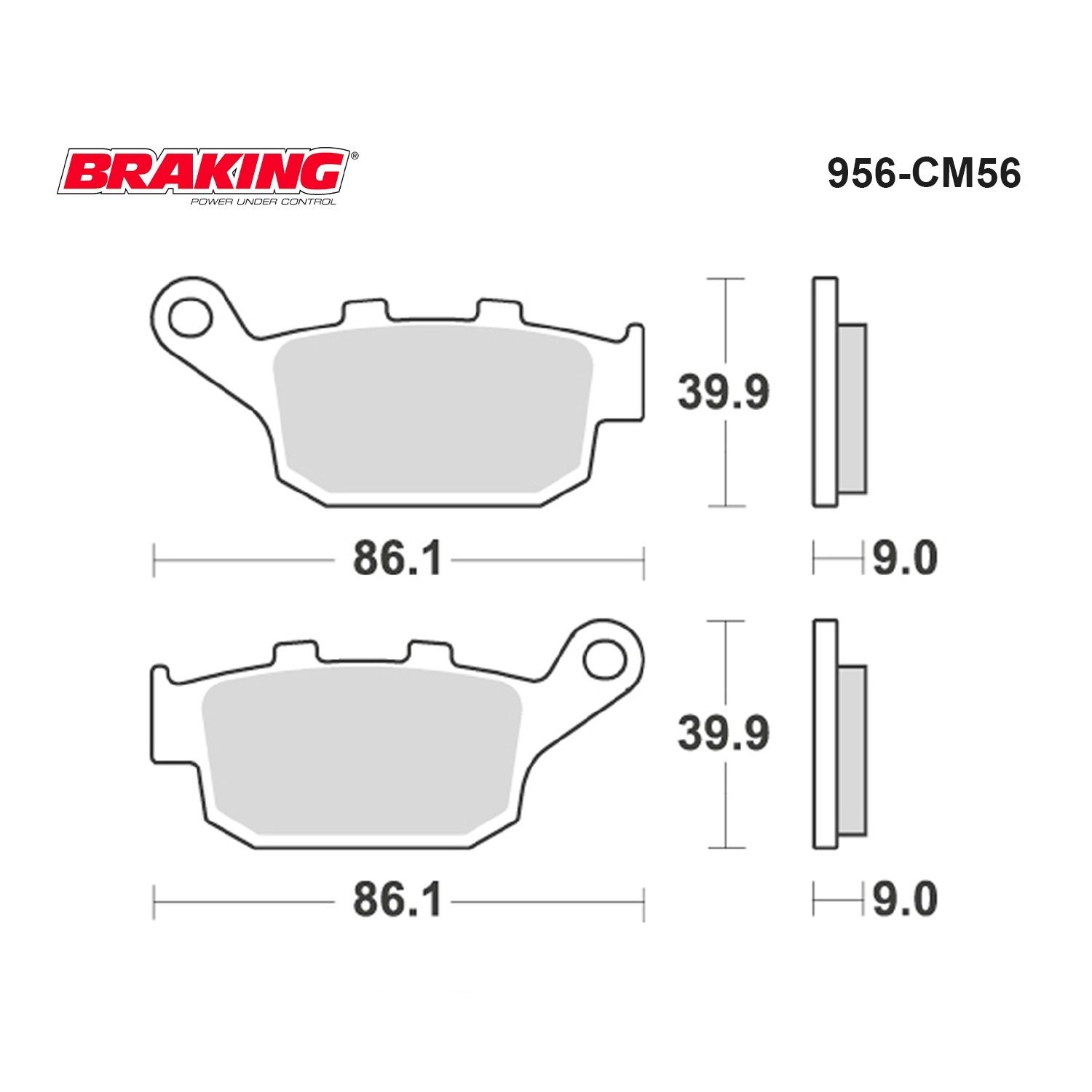 INTEGRA 750   750 NCS/NCX    750 X-ADV   VERSYS 650 ABS  Z800    Z900 RS    250 DL V-STROM    GSXR 250   INAZUMA 250   CBR 250 R   CB 500 F   CBR 500 R    CB 650 F    CB 650 R    CBR 650 F   CBR 650 R       BRAKING 956CM56 SİNTERLİ (ARKA) FREN BALATASI