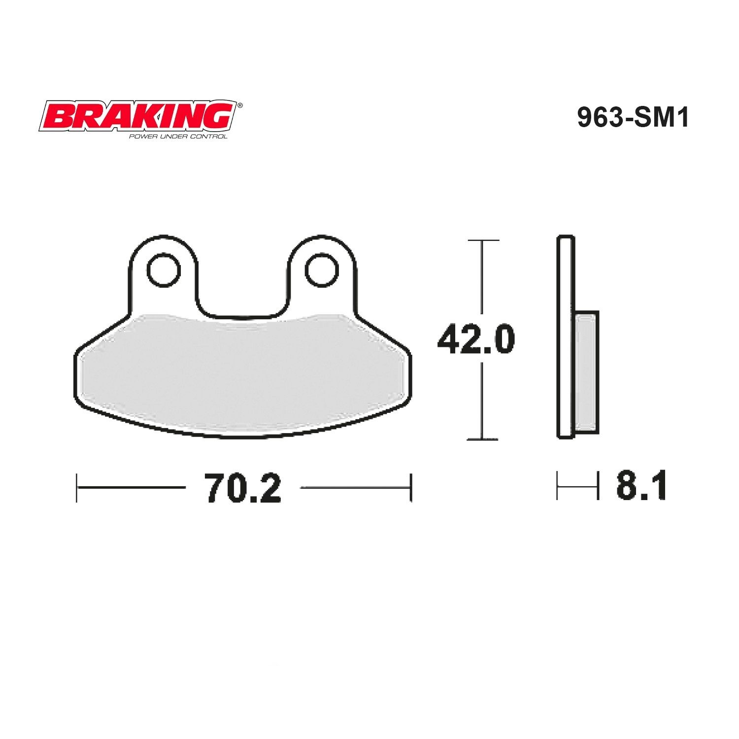 JOYRIDE 125 EVO    200 JOYRIDE   BRAKING 963SM1 YARI METALİK (ÖN) FREN BALATASI