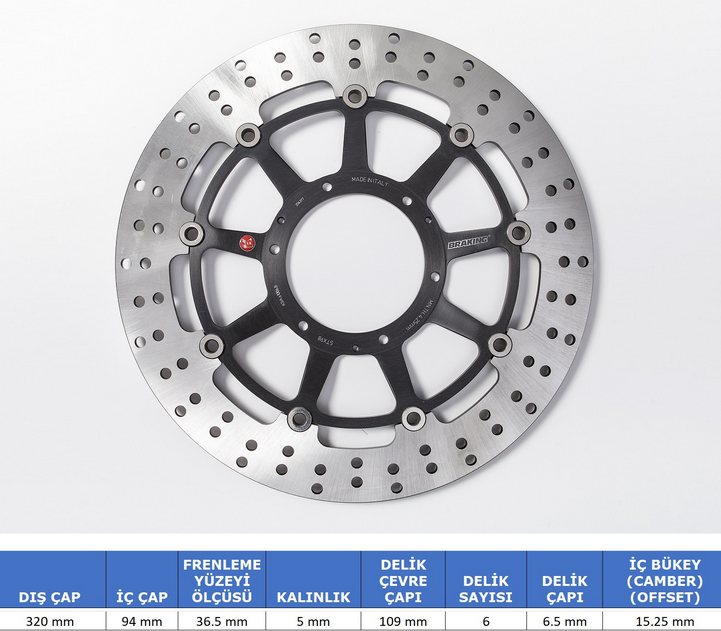 CBR 1000 RR/SP   (BRAKING STX98) YUVARLAK ÖN FREN DİSKİ