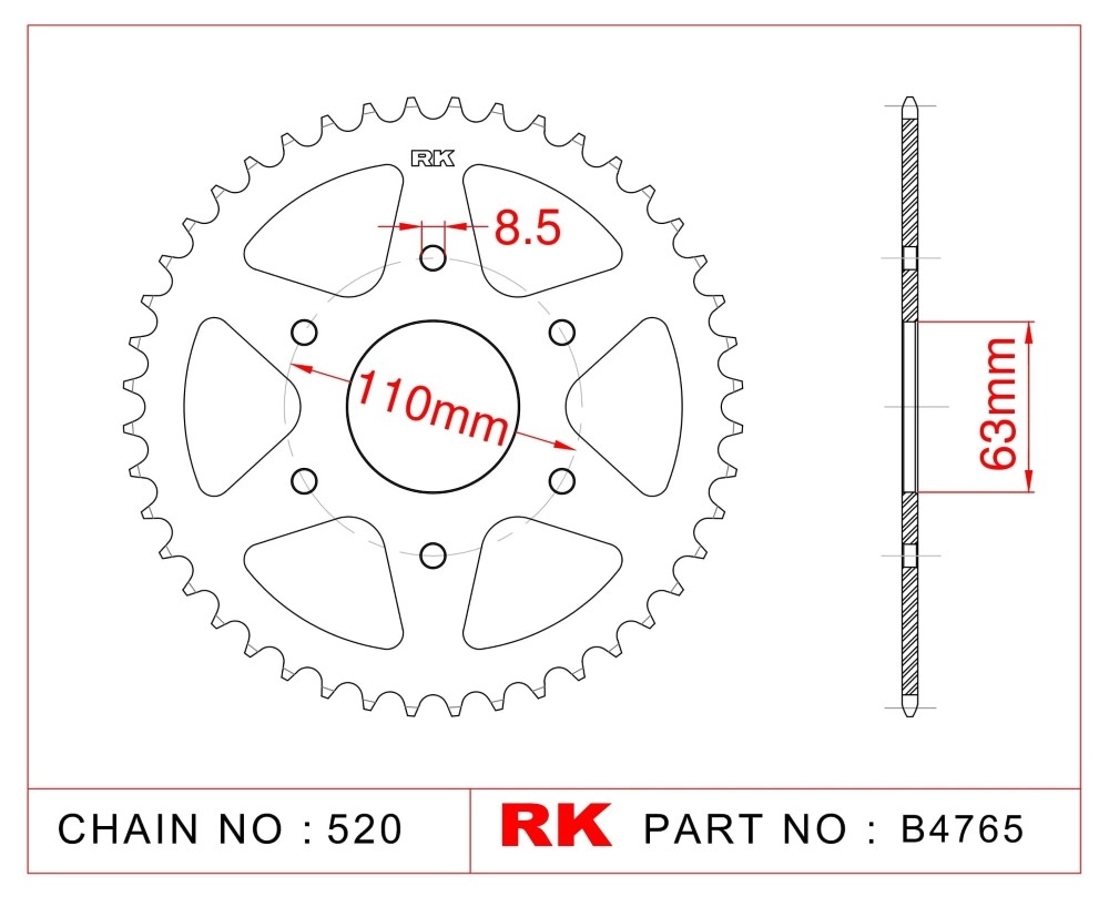 DOMINAR 400  RK 15T ARKA DİŞLİ (ÇELİK)