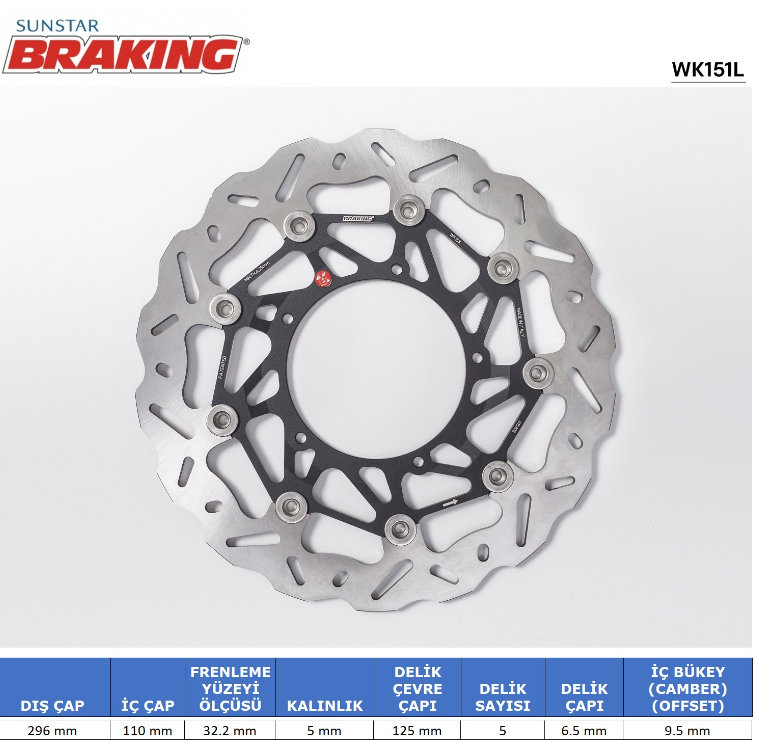 XADV 750 (2017-2023) (BRAKING WK151L) DALGALI ÖN (SOL) FREN DİSKİ
