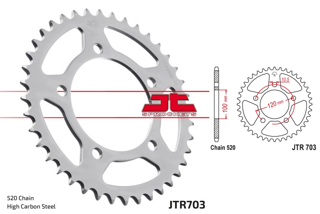 TUONO 660 (2021-2024) JT 43T ARKA DİŞLİ