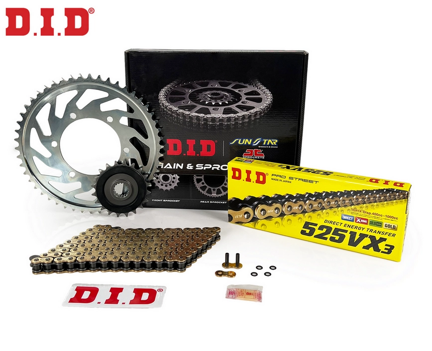 TRIUMP TIGER 800 XR/X/T (2015-2020) D.I.D ZİNCİR DİŞLİ SETİ (GOLD)