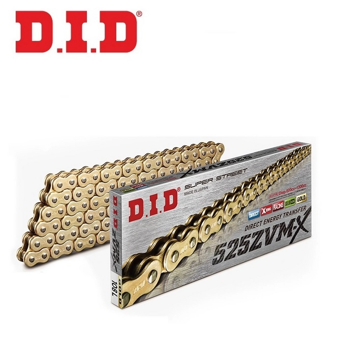 DID 525ZVM-X (GOLD) 128 BAKLA X-RİNG ZİNCİR