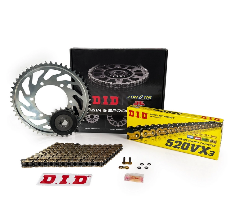 DOMINAR 250 (2020-2025) D.I.D ZİNCİR DİŞLİ SETİ (GOLD)