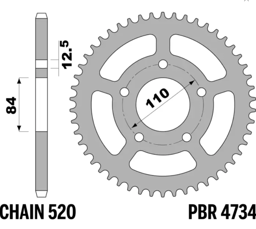 CB 500 HORNET PBR 41T (ARKA DİŞLİ) ÇELİK