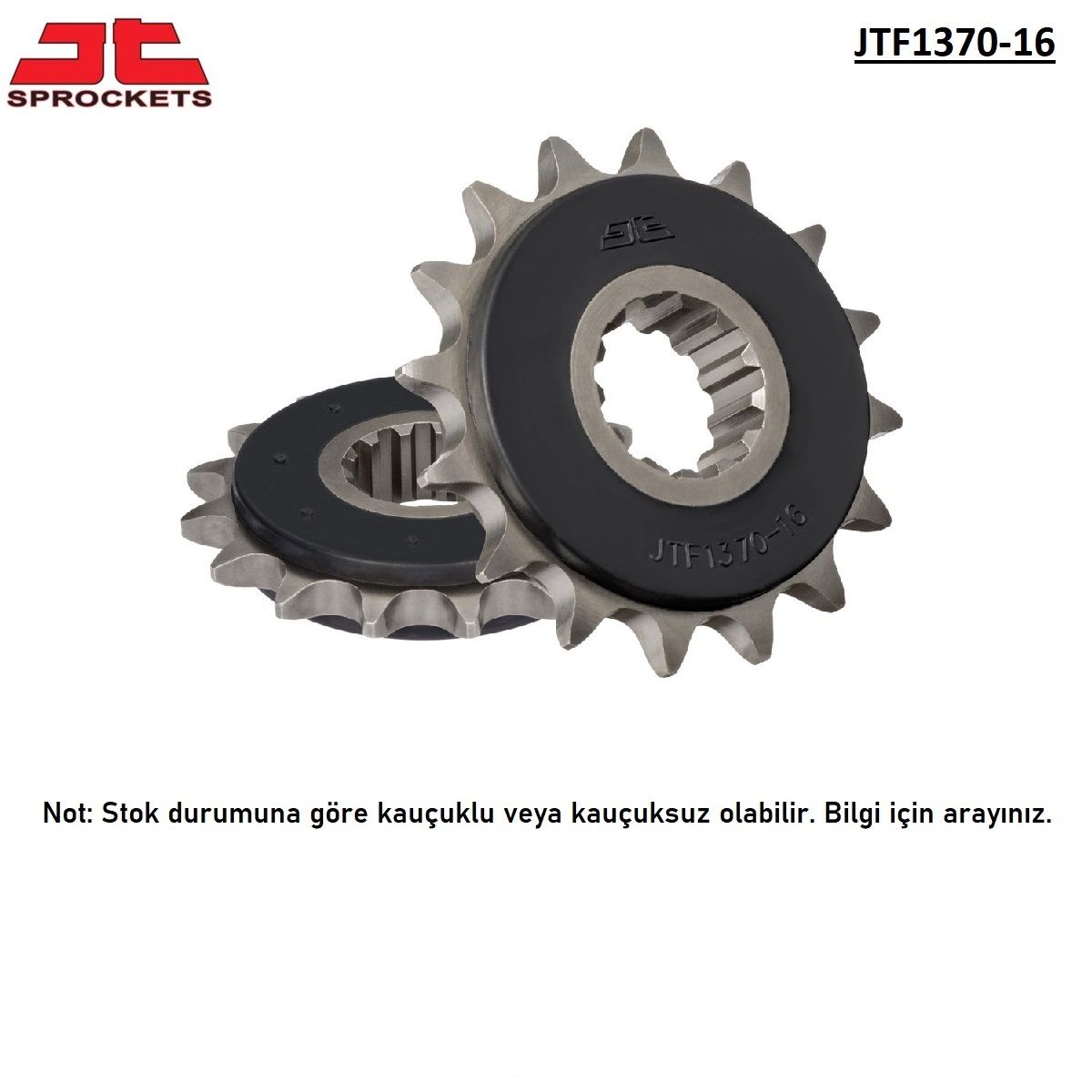 AFRICA TWIN 1000   XLV VARADERO/ABS  1000    AFRICA TWIN 1100   HONDA NT 1100   CB 600 F HORNET   CBF 600   CBR 600 F  CBR 600 RR  CB 650F   CB 650R  CBR 650F  CBR 650R  CBR 1000 RR/SP  CB 1000 RRR SP     JT JTF1370-16  ÖN DİŞLİ (KAUÇUKLU)