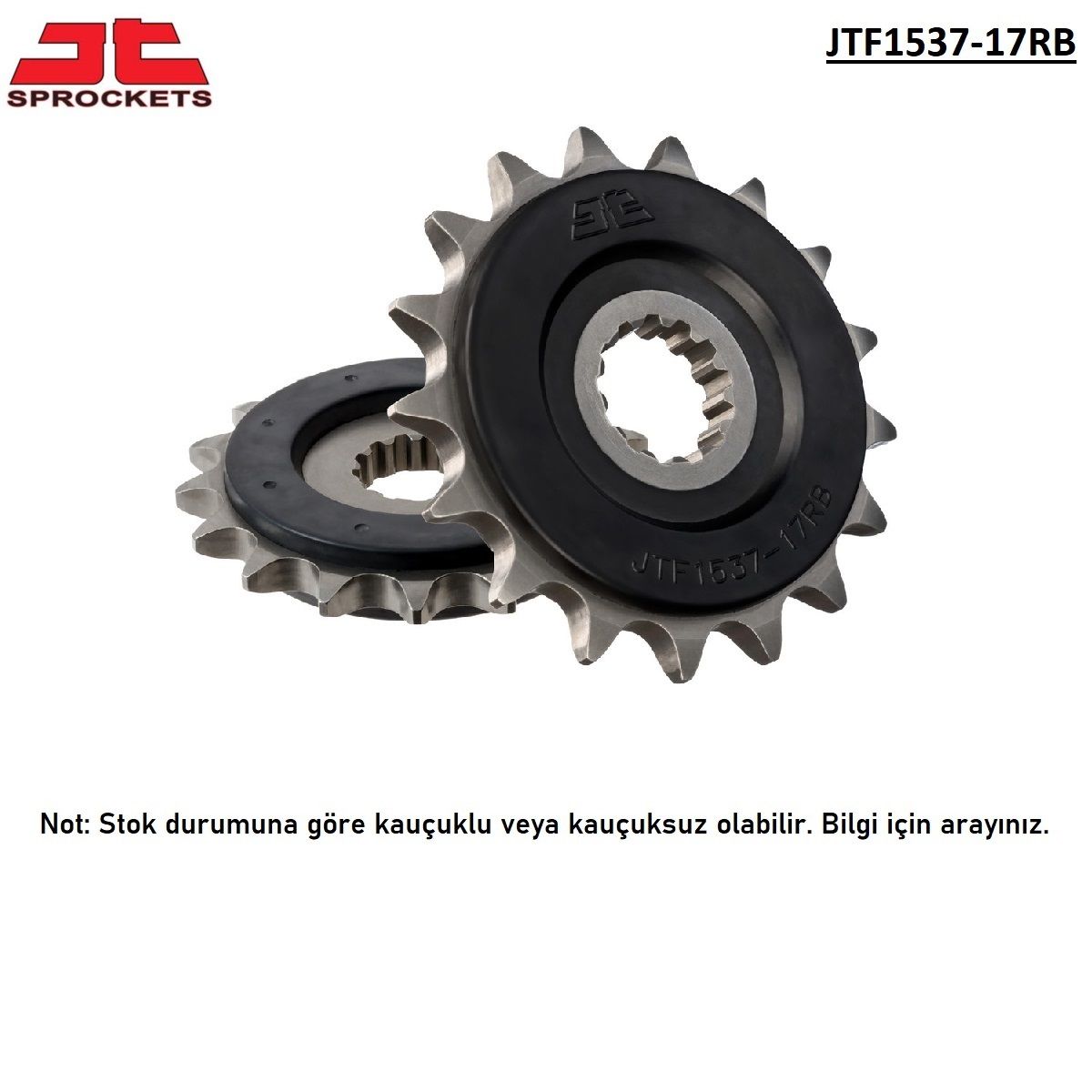 GSX 8S/R  Z 1000   ZX-10R NINJA  ZX-10RR NINJA    ZX-9R NINJA  JT JTF1537-17 ÖN DİŞLİ (KAUÇUKLU)