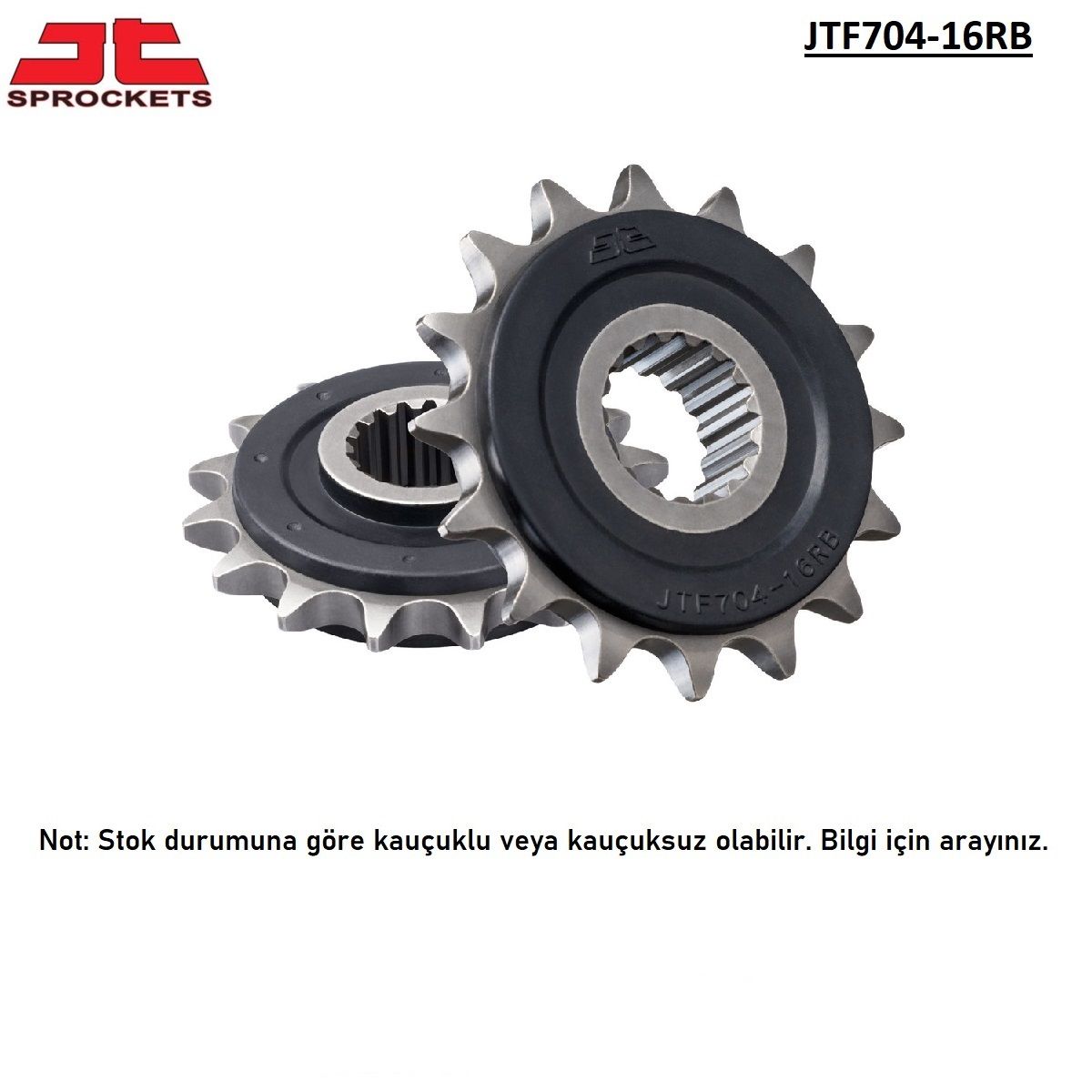 F 800 GS  F 850 GS/ADV   F 900 R/XR  RSV4 RR 1000   TUONO V4 RR 1100   CAPONORD/RALLY  1200   DORSODURO 1200  SL SHIVER 750    MANA 850   F 650 GS   F 700 GS    F 750 GS       JT JTF704-16  ÖN DİŞLİ (KAUÇUKLU)