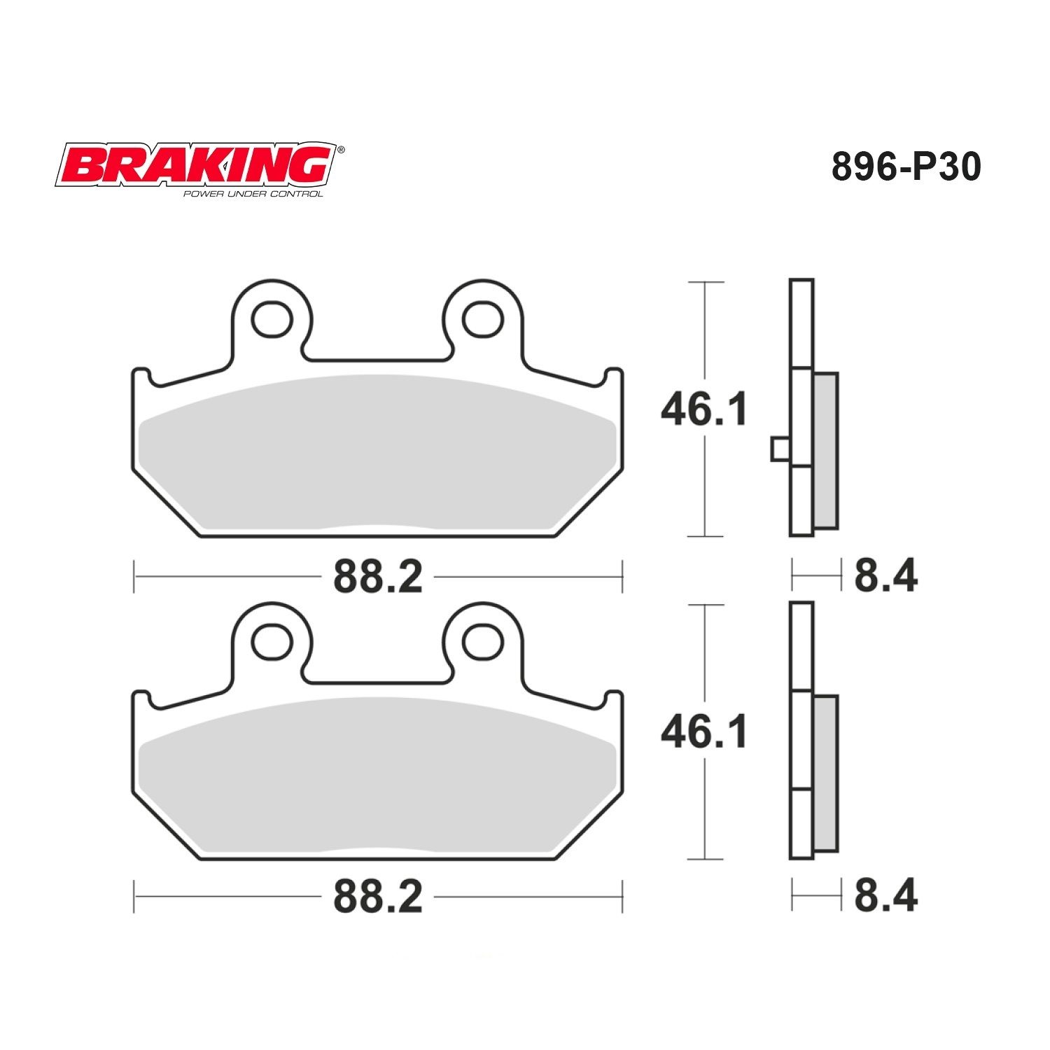 400/650 BURGMAN   BRAKING P30896 SİNTERLİ (ARKA) FREN BALATASI