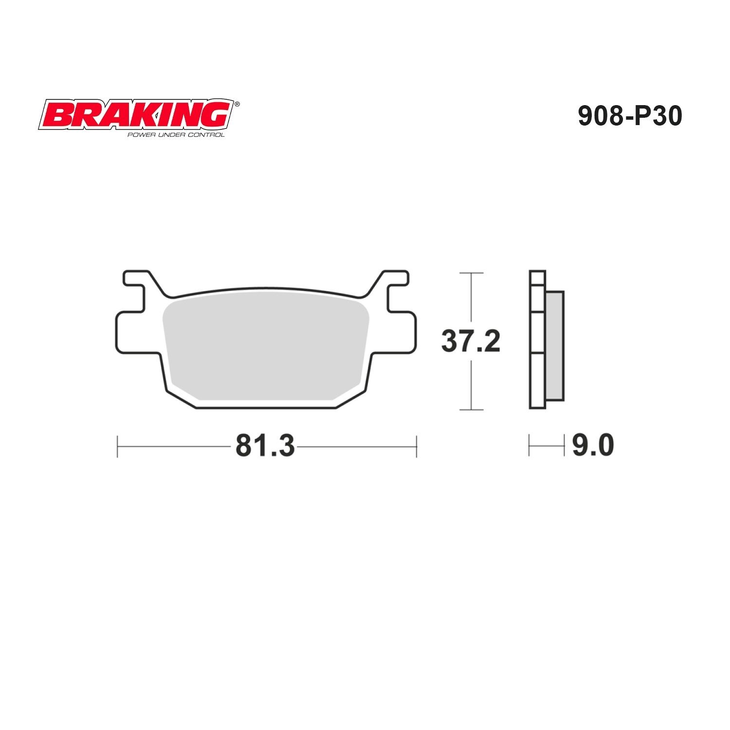 FORZA 250/300    SH 300 İ   BENELLI TRK 502 ABS    BENELLI 752 S        BRAKING P30908 SİNTERLİ (ARKA) FREN BALATASI