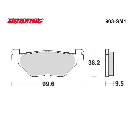 SUPER TENERE 1200     YAMAHA FJR 1300     XVS 1300 MIDNIGHT  STAR    BRAKING 903SM1 YARI METALİK (ARKA) FREN BALATASI