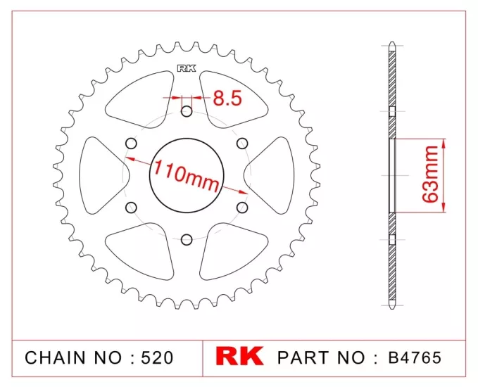 DOMINAR 400  RK 15T ARKA DİŞLİ (ÇELİK)