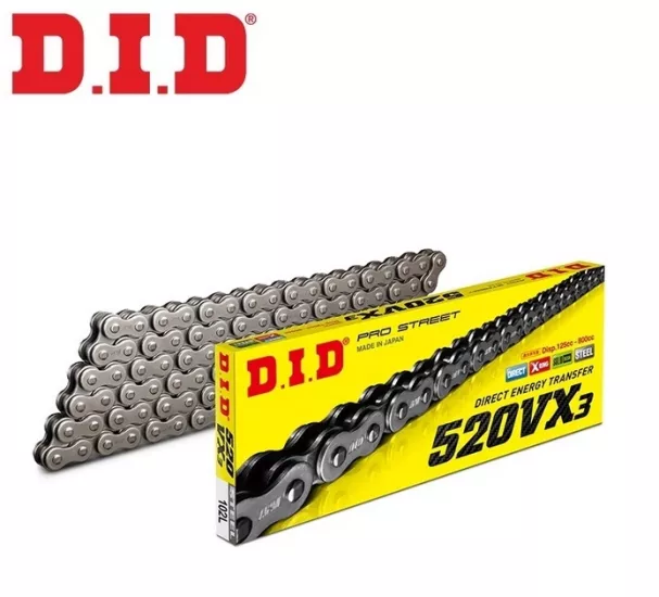 DID 520VX3 (ÇELİK) 126 BAKLA X-RİNG ZİNCİR