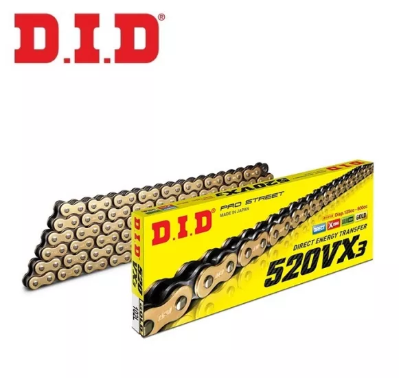 D.I.D MOTOSİKLET ZİNCİR ÇEŞİTLERİ (GOLD-ÇELİK) - unionmoto