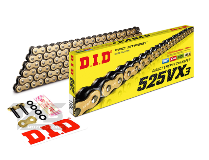 DID 525VX3 (GOLD) 110 BAKLA X-RİNG ZİNCİR