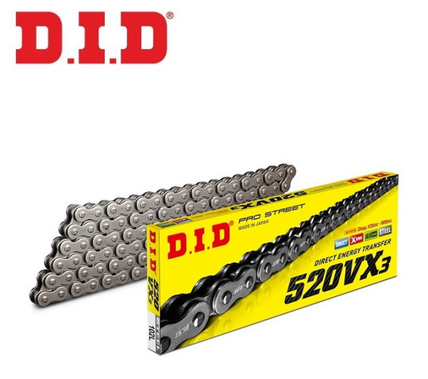 DID 520VX3 ÇELİK X-RİNG 120 BAKLA ZİNCİR