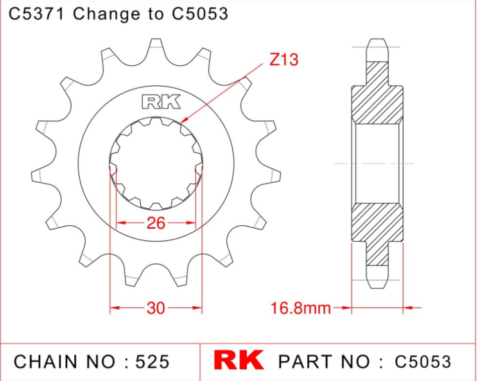 CBF 600 SA (2008-2012) Rk ARKA DİŞLİ