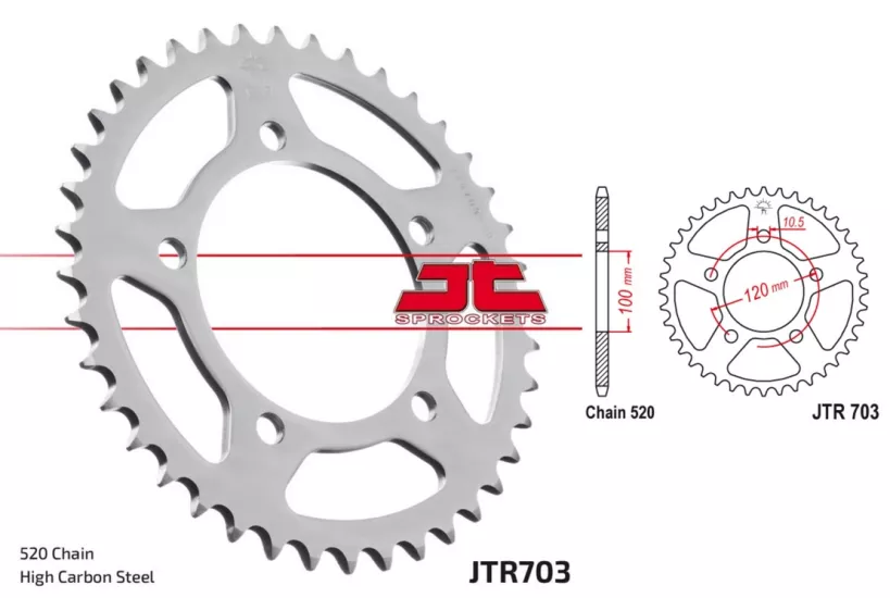 TUONO 660 (2021-2024) JT 43T ARKA DİŞLİ