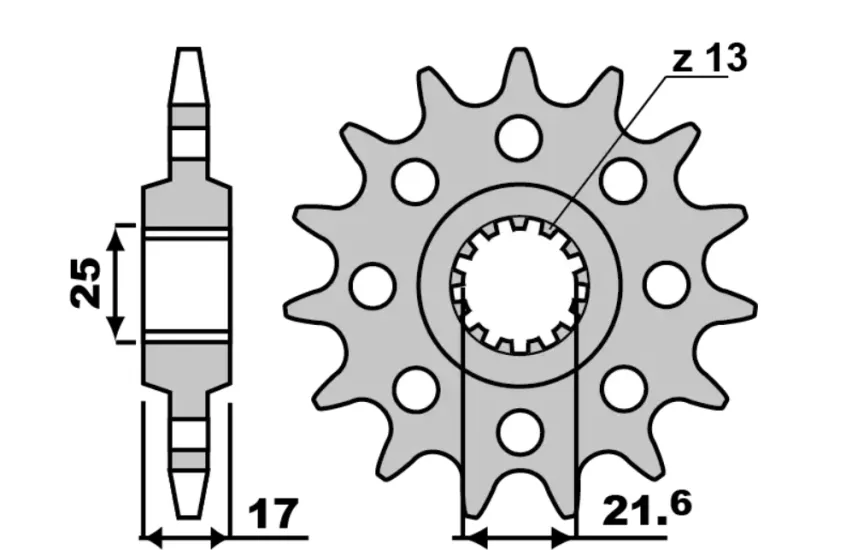 NX 500 (2024-2026) PBR 15T ÖN DİŞLİ (ÇELİK)