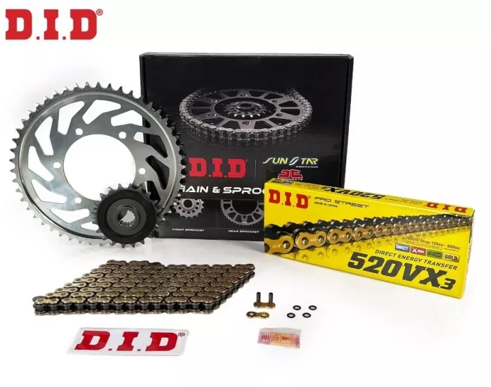 D.I.D MOTOSİKLET ZİNCİR ÇEŞİTLERİ (GOLD-ÇELİK) - unionmoto