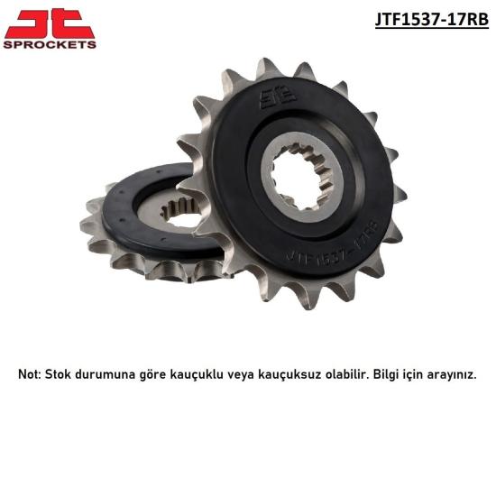 GSX 8S/R  Z 1000   ZX-10R NINJA  ZX-10RR NINJA    ZX-9R NINJA  JT JTF1537-17 ÖN DİŞLİ (KAUÇUKLU)