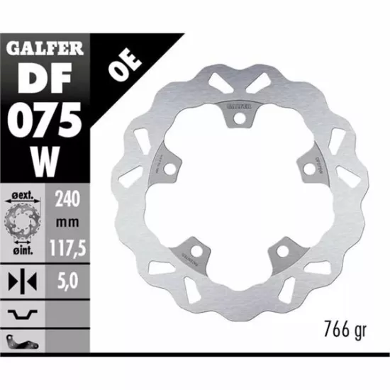 INTEGRA 750 NC 700/750 BMW G 310 GALFER (DALGALI) ARKA FREN DİSKİ (ÇELİK)