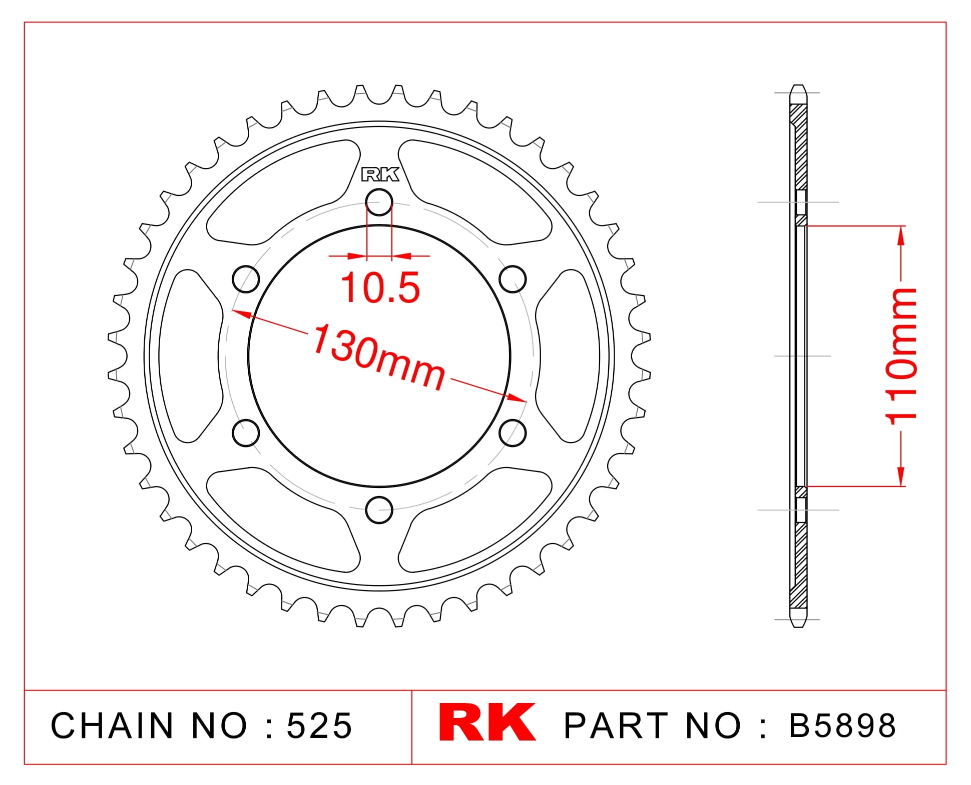TENERE 700  RK 46T ARKA DİŞLİ (ÇELİK) 