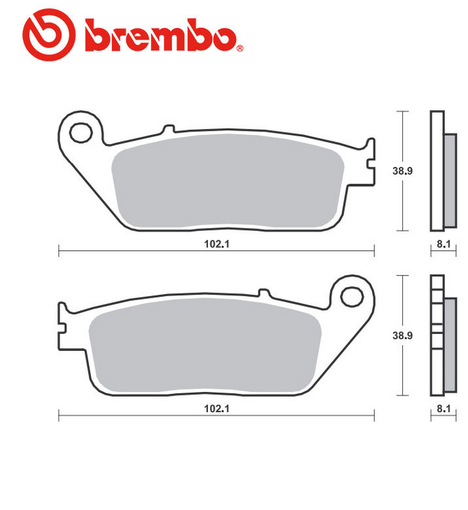 FORZA 250  INTEGRA 750  NC S 750  NC X 750  CBR 250R  CBR 500R  CBF 500   CBR 650F  CBF 650  CB 500F  BREMBO (07074) YARI METALİK (ÖN)  FREN BALATASI